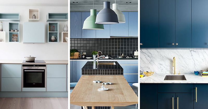 Kitchen Modern Kitchen Cabinets Blue Brilliant On Inside Color Inspiration 12 Shades Of CONTEMPORIST 0 Modern Kitchen Cabinets Blue