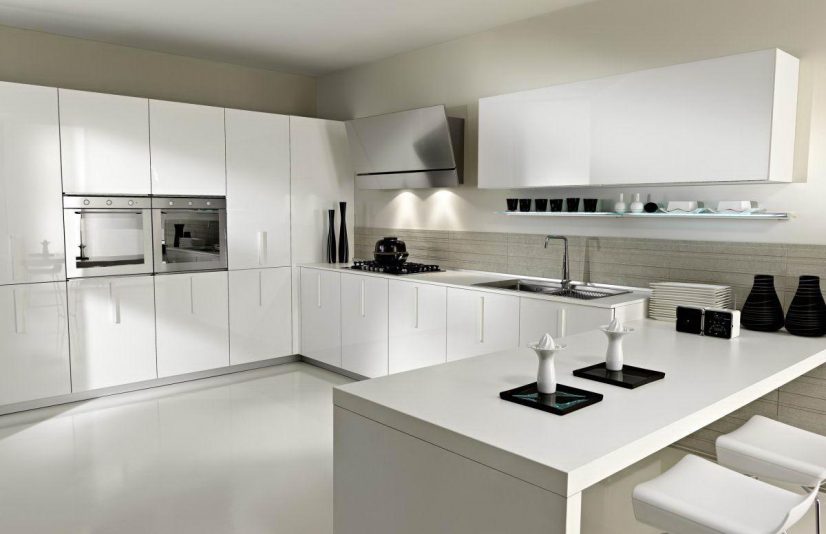 Kitchen Modern Kitchen Ideas With White Cabinets Incredible On Pertaining To Top 63 Attractive High Gloss 0 Modern Kitchen Ideas With White Cabinets