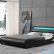 Furniture Modern Platform Bed With Lights Stylish On Furniture And Ladeso SF 808 K B SL EDGEWATER Black King 28 Modern Platform Bed With Lights