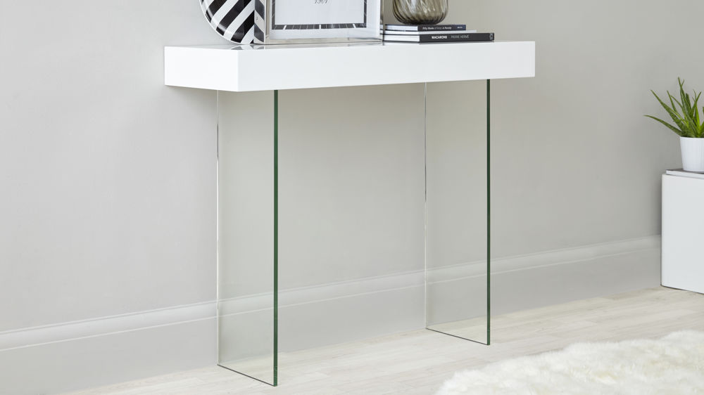 Furniture Modern White Console Table Nice On Furniture Pertaining To Gloss And Glass UK Delivery 4 Modern White Console Table