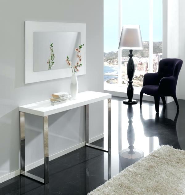  Modern White Console Table Wonderful On Furniture Inside Simple Living Wood And Chrome Metal High Gloss 22 Modern White Console Table