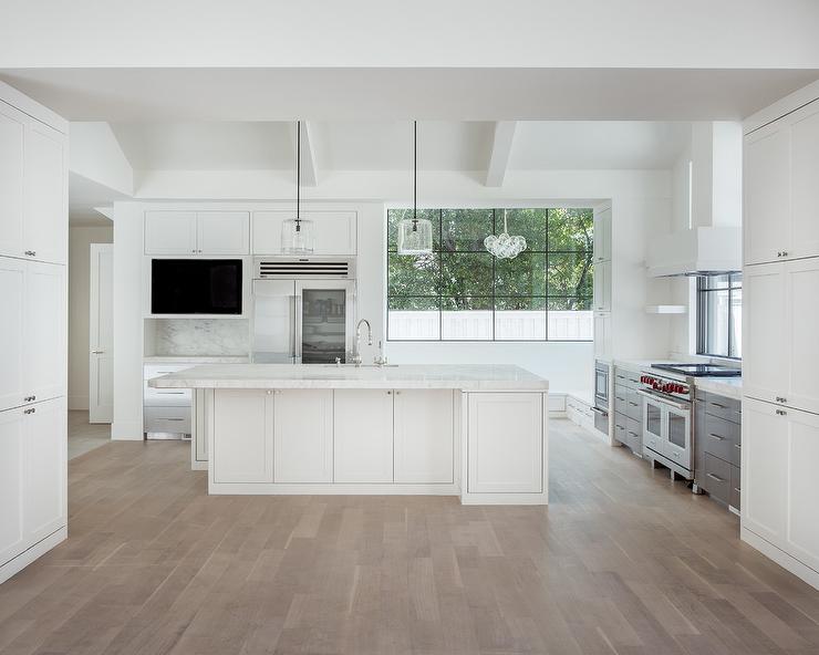 Kitchen Modern White Kitchen Wood Floor Exquisite On Intended With Gray Wash Floors 0 Modern White Kitchen Wood Floor