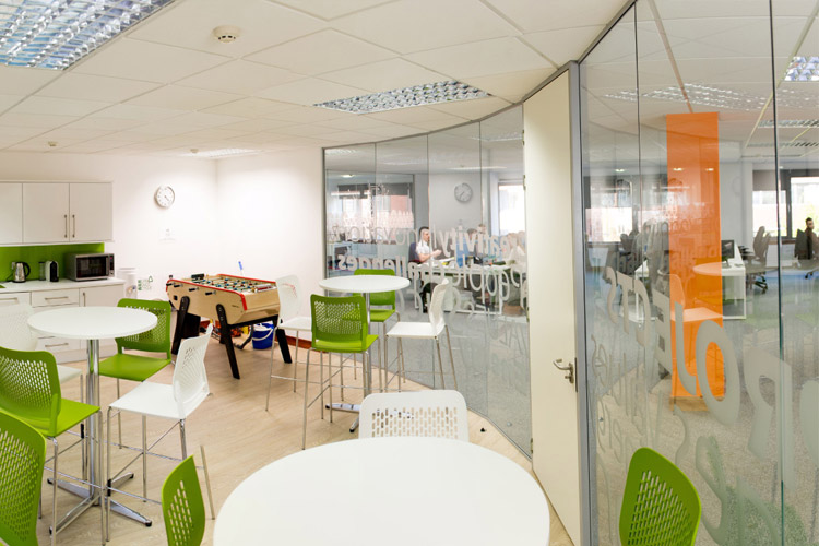  Office Canteen Creative On Intended Curved Glass Partitions With Frosted Window Film Design Sidetrade 24 Office Canteen