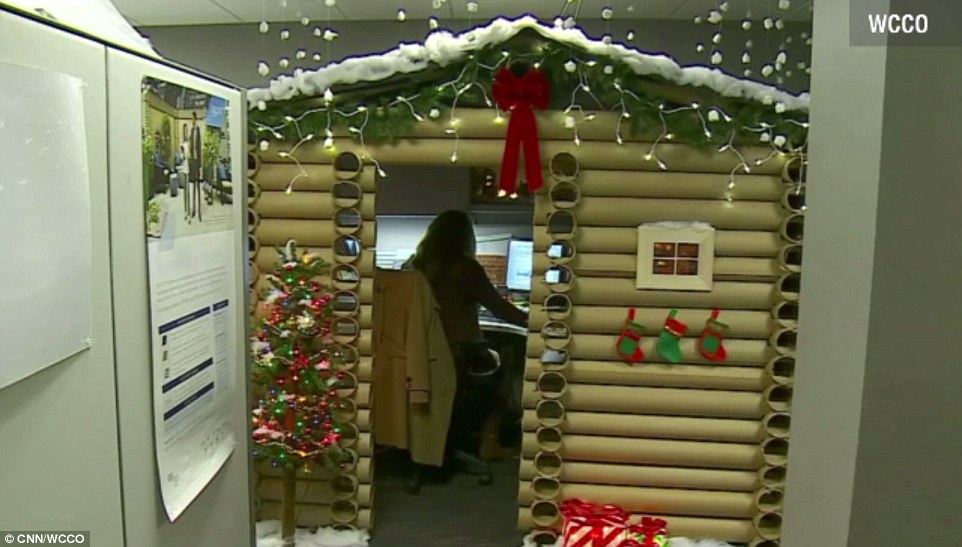 Office Office Cube Door Fresh On Within Snow Covered Roof And An Alpine Garland With Flashing Fairy Lights 23 Office Cube Door