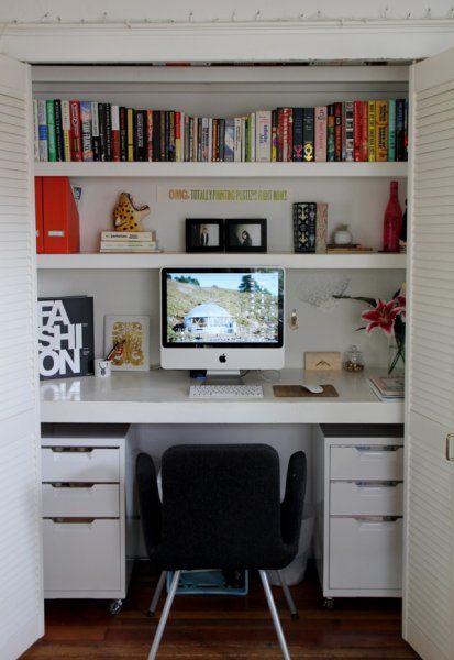 Office Office In Closet Ideas Excellent On Intended For Remodelaholic 25 Clever Offices Perfect Editing My 0 Office In Closet Ideas