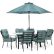 Furniture Outdoor Dining Furniture With Umbrella Imposing On Regard To Lavallette Black Steel 7 Piece Set 26 Outdoor Dining Furniture With Umbrella