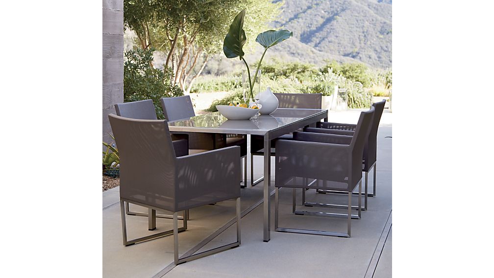 Furniture Outdoor Furniture Crate And Barrel Stylish On Inside Mesh Dining Chair Taupe Cushion Reviews 5 Outdoor Furniture Crate And Barrel