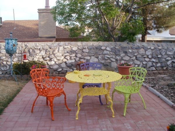  Painted Metal Patio Furniture Astonishing On Pertaining To Painting Ideas For Garden Arts 4 Painted Metal Patio Furniture