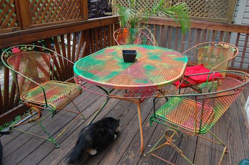  Painted Metal Patio Furniture Modern On Inside Decor Of Painting Ideas Rusted 6 Painted Metal Patio Furniture