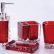 Furniture Red Glass Bathroom Accessories Incredible On Furniture Intended For Sets My Web Value 0 Red Glass Bathroom Accessories