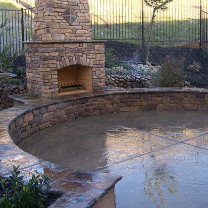 Other Stamped Concrete Patio With Fireplace Amazing On Other And Deck Designs Pinterest 0 Stamped Concrete Patio With Fireplace