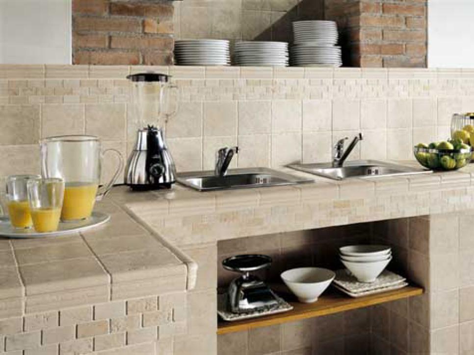 Kitchen Tile Kitchen Countertops Plain On Intended For HGTV 0 Tile Kitchen Countertops