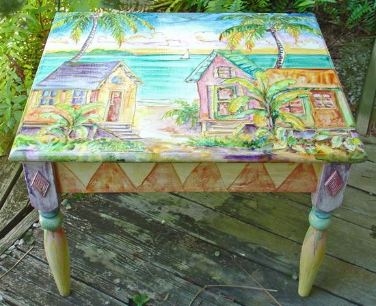 Furniture Tropical Painted Furniture Astonishing On And Cute Table By Sissi Janku 0 Tropical Painted Furniture