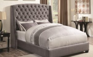 Upholstered Bed Grey