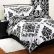 Bedroom White And Black Bed Sheets Innovative On Bedroom Pertaining To Amazon Com Classic Noir Damask Reversible 3 Piece 7 White And Black Bed Sheets
