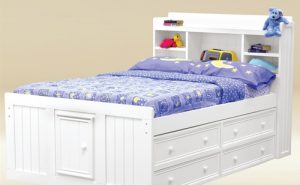 White Full Storage Bed