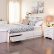 Bedroom White Full Storage Bed Interesting On Bedroom With Regard To Amazon Com Madison Flat Panel Foot Board 2 Urban Drawers 9 White Full Storage Bed