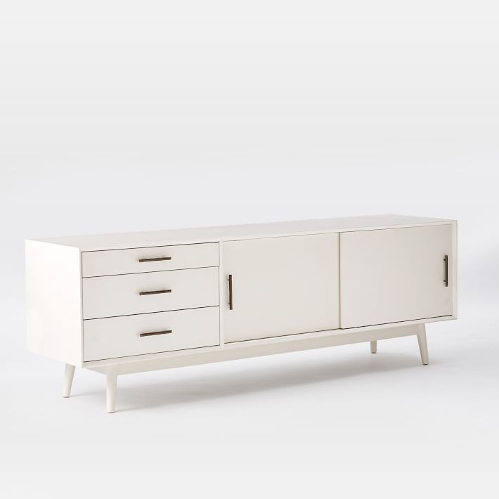 Furniture White Media Console Furniture Amazing On Intended For Mid Century 80 West Elm 0 White Media Console Furniture