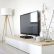 White Media Console Furniture Amazing On Intended With A Wooden Top Pinterest Tops 3