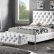 Bedroom White Upholstered Beds Magnificent On Bedroom And Baxton Studio BBT6220 Stella Crystal Tufted Modern Bed With 27 White Upholstered Beds