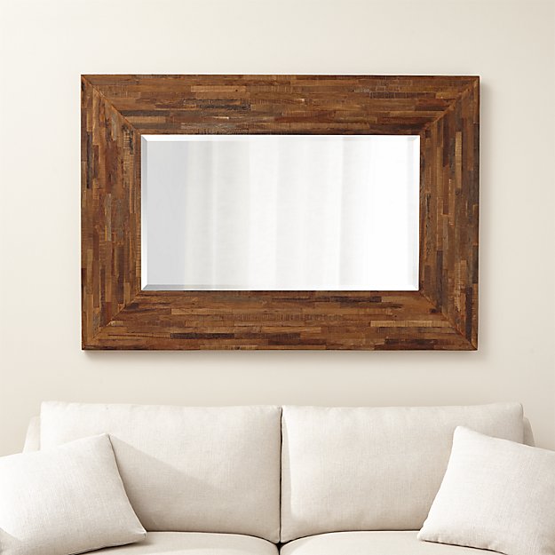 Furniture Wood Wall Mirrors Modest On Furniture Regarding Seguro Natural Mirror Reviews Crate And Barrel 0 Wood Wall Mirrors
